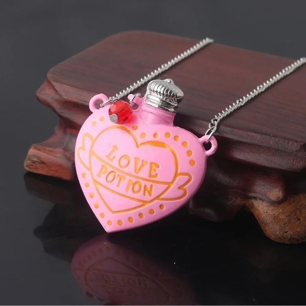 $28 or 3 For $35 Love Potion Pink Heart Bohemian Statement Pendant Necklace